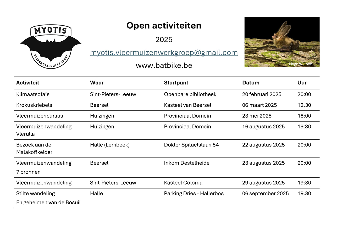 myotis open activiteiten 2025